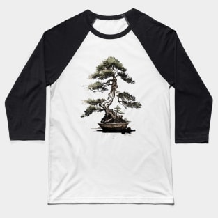 Bonsai Tree Japanese art Sumi-e painting Baseball T-Shirt